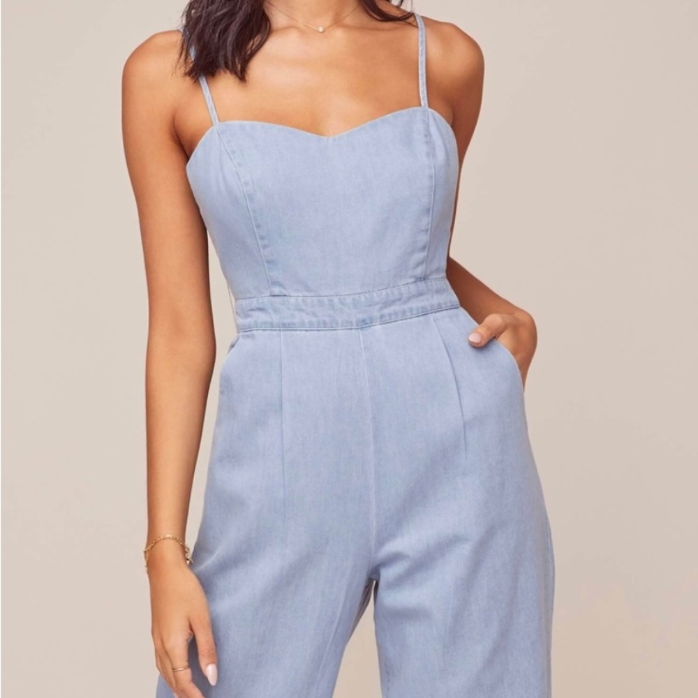 ASTR Denim Jumpsuit